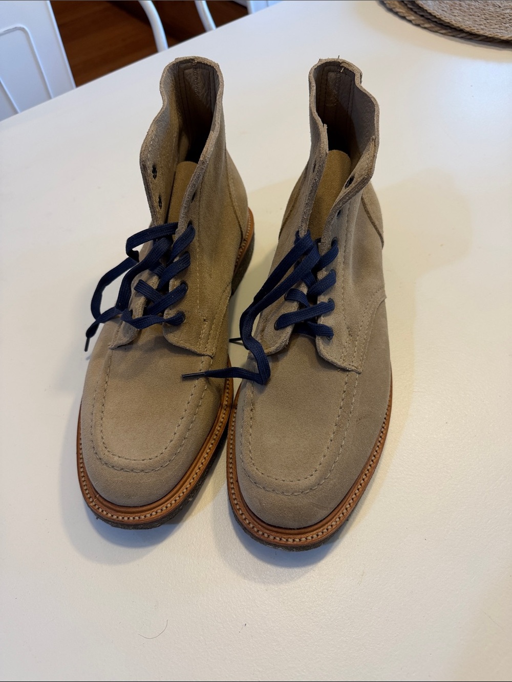 Todd Snyder X Sanders Suede Boots Sz 11.  New with scuffs. Bag3